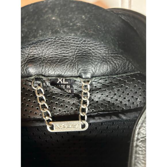 XPERT SPORT MOTORCYCLE BIKER genuine leather men’s JACKET size XL coloured back - Picture 10 of 16